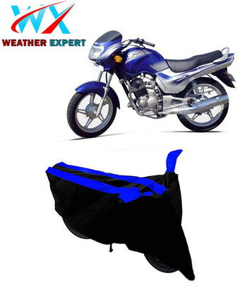 WEATHER EXPERT Two Wheeler Cover for TVS(Victor GLX, Black, Blue)