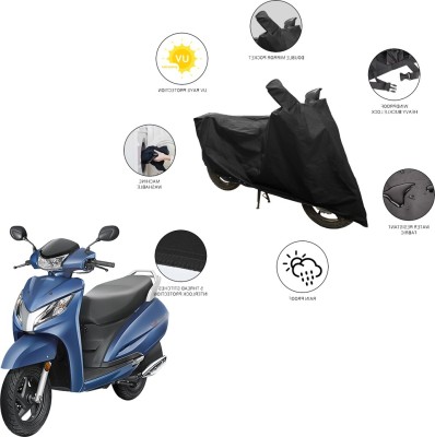 SS FOR YOUR SMART NEEDS Two Wheeler Cover for Honda(Activa 125, Black)