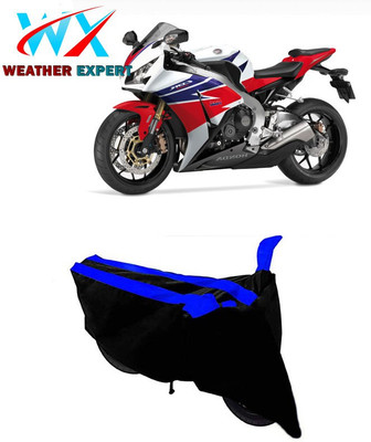 WEATHER EXPERT Two Wheeler Cover for Honda(CBR1000RR Fireblade, Black, Blue)