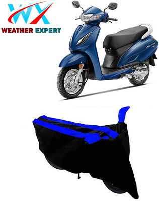 WEATHER EXPERT Two Wheeler Cover for Honda(Activa 6G, Black, Blue)