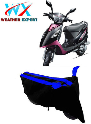 WEATHER EXPERT Two Wheeler Cover for TVS(Scooty Streak, Black, Blue)