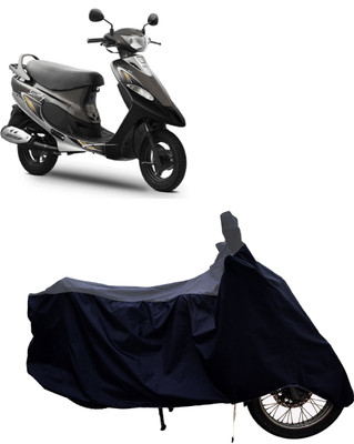 Tricway Two Wheeler Cover for TVS(Pep+ BS6, Grey, Black)