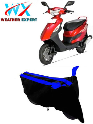 WEATHER EXPERT Two Wheeler Cover for Bajaj(Kristal, Black, Blue)