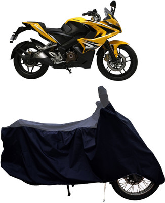 Tricway Two Wheeler Cover for Bajaj(Pulsar SS400 BS6, Grey, Black)
