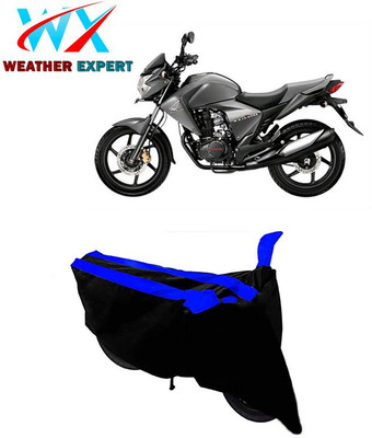 WEATHER EXPERT Two Wheeler Cover for Honda(Unicorn Dazzler, Black, Blue)