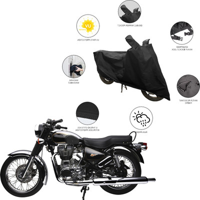 SS FOR YOUR SMART NEEDS Two Wheeler Cover for Royal Enfield(Electra 4S, Black)