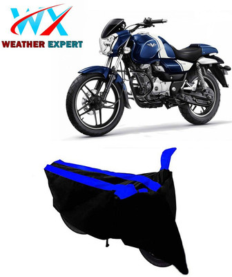 WEATHER EXPERT Two Wheeler Cover for Bajaj(V15, Black, Blue)