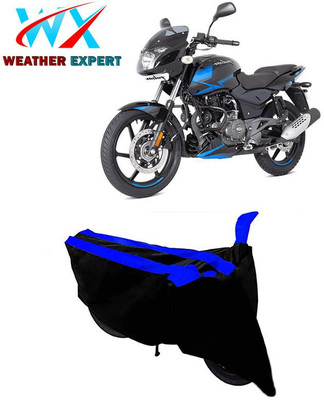 Mdstar Two Wheeler Cover for Bajaj(Pulsar 150, Black, Blue)