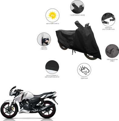 SS FOR YOUR SMART NEEDS Two Wheeler Cover for TVS(Apache 150, Black)