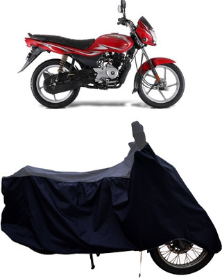 Tricway Two Wheeler Cover for Bajaj(Platina 100 BS6, Grey, Black)