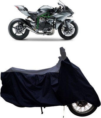 Tricway Two Wheeler Cover for Kawasaki(Ninja H2, Grey, Black)