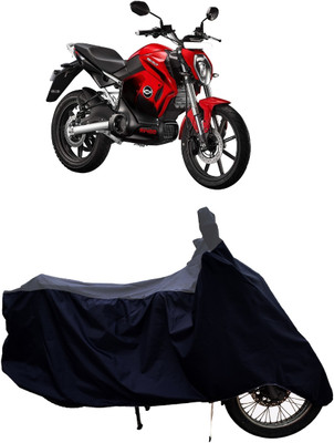 Tricway Two Wheeler Cover for Revolt(Motors RV 400 BS6, Grey, Black)
