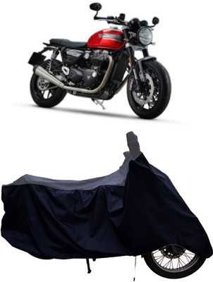 Tricway Two Wheeler Cover for Triumph(Speed Twin BS6, Grey, Black)