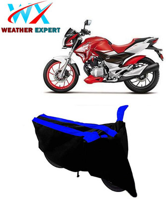 WEATHER EXPERT Waterproof Two Wheeler Cover for Hero(CBZ TYPE 1, Black, Blue)