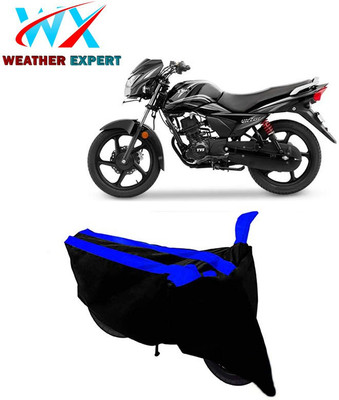 WEATHER EXPERT Waterproof Two Wheeler Cover for TVS(Victor, Black, Blue)