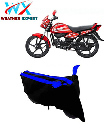 WEATHER EXPERT Two Wheeler Cover for Hero(Splendor NXG, Black, Blue)