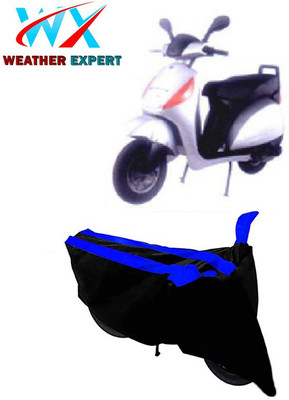 WEATHER EXPERT Two Wheeler Cover for Bajaj(Fusion, Black, Blue)