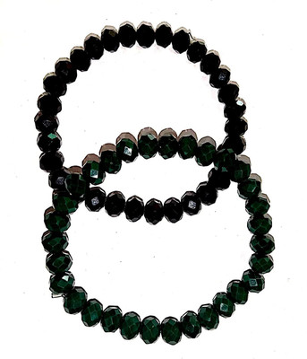 SHREENATHJI Rudraksha Crystal Bangle Set