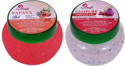 FACE MAGIC Papaya and Glopure fairness gel 100ml pack of 2 combo(100 ml)