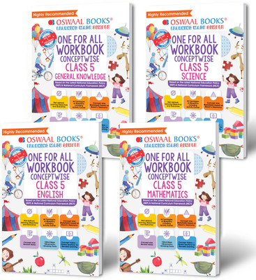 Oswaal One For All Workbook Class 5 English, Math, Science & General Knowledge (Set of 4 Books) (For Latest Exam)(Paperback, Oswaal Editorial Board)