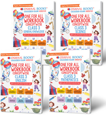 Oswaal One For All Workbook Class 3 English, Math, Science & General Knowledge (Set of 4 Books) (For Latest Exam)(Paperback, Oswaal Editorial Board)
