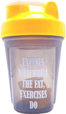 Te Quiti 400 ml Plastic Shaker(Pack of 1, Yellow)