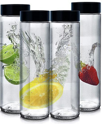 JIGSHTIAL 750 ml Glass Bottle(Pack of 4, Clear)