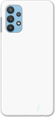 NDCOM Back Cover for Samsung Galaxy A32 Plain White Printed(Multicolor, Hard Case, Pack of: 1)