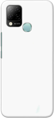 NDCOM Back Cover for Infinix Hot 10s Plain White Printed(Multicolor, Hard Case, Pack of: 1)
