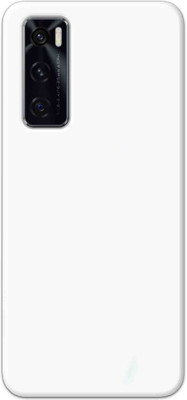 NDCOM Back Cover for Vivo V20 Se Plain White Printed(Multicolor, Hard Case, Pack of: 1)