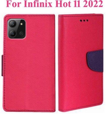 Krumholz Flip Cover for Infinix Hot 11 2022(Pink, Dual Protection, Pack of: 1)