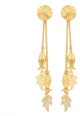 MissMister Brass Goldplated Round Stud design Dangler Multi purpose Fashion earrings Women Brass Hoop Earring