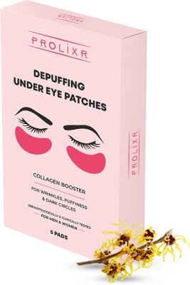 Prolixr Depuffing Under Eye Patches - For Puffiness & Dark Circles - 5 Patches(50 g)