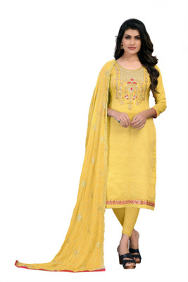 Rajnandini Chanderi Embroidered Salwar Suit Material
