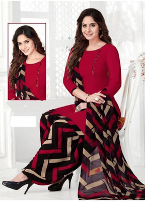 Classy Foriever Crepe Printed Kurta & Patiyala Material