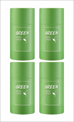 Pink Square Green Tea Sticks Face Shaping Mask (Pack of 4)(160 g)