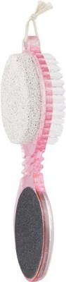 JKB TRADERS Multi Use 4 Step Pedicure Paddle Brush for (Cleanse, Scrub, File And Buff)(Multicolor)