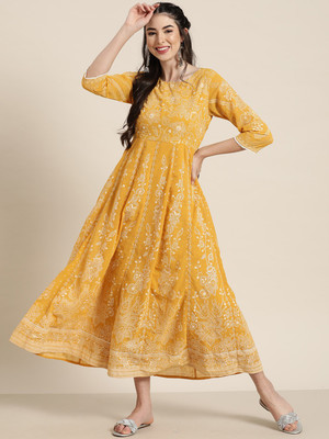 Juniper Flared/A-line Gown(Yellow)