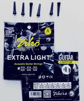 Ziko Acoustic BRIDGE PIN 6 Guitar String(6 Strings)