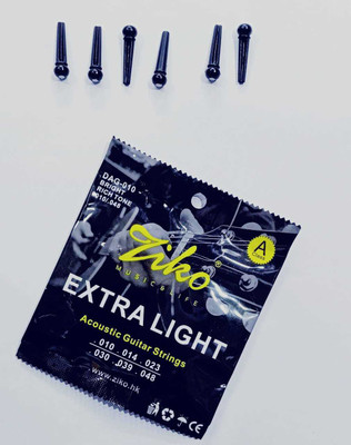 Ziko Acoustic BLACK ZIKOO Guitar String(6 Strings)