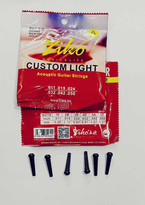 Ziko Acoustic CUSTOM LIGHT GGAUGE Guitar String(6 Strings)
