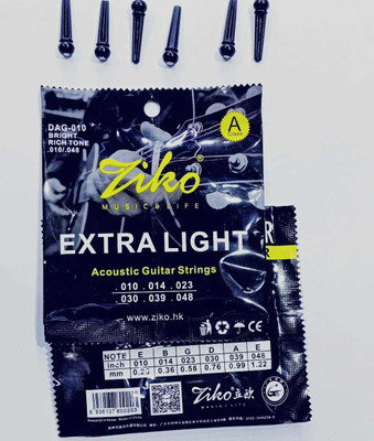 Ziko Acoustic EXTTRA LIGHT GAUGE Guitar String(6 Strings)