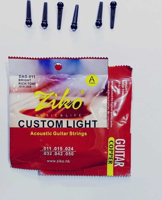Ziko Acoustic CUSTOM GUAGE Guitar String(6 Strings)