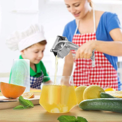 WunderVoX Aluminium Hand Held Detachable Juicer Citrus Fruits Orange Press Lemon Lime Squeezer Hand Juicer(Steel)