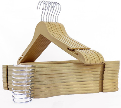 connecticut Hanger cream Plastic Dress Pack of 10 Hangers For  Dress(Beige)