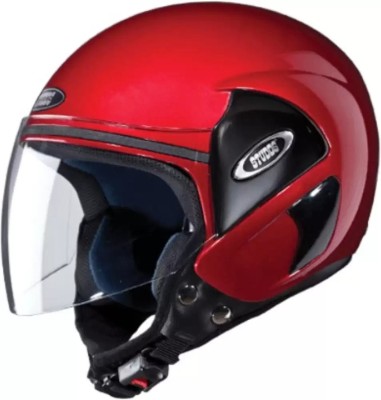 STUDDS Cub Open Face Helmet- Cherry Red (L) Motorbike Helmet(CHERRY RED)