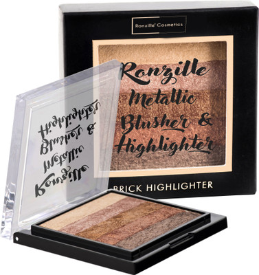 RONZILLE Baked Blush and Highlighter-01(Shade- 01)