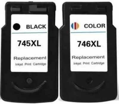 INKTECH PG745XL Black + Tri Color Combo Pack Ink Cartridge