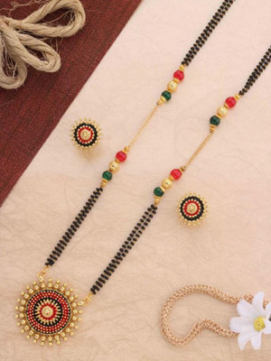 Zuka Hub Alloy Gold-plated Multicolor Jewellery Set(Pack of 1)