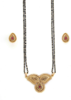 Zuka Hub Alloy Gold-plated Gold, Black, Red Jewellery Set(Pack of 1)